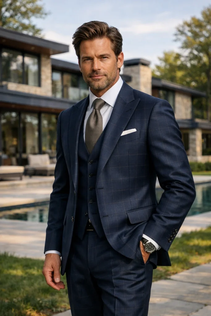 Luxury custom suits in Potomac crafted with precision, premium fabrics, and flawless fit. Perfect for weddings, business, and formal wear. Book your consultation.
