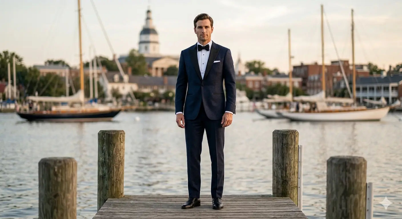 The 2026 Groom’s Guide: Custom Wedding Tuxedos for Annapolis Waterfront Venues