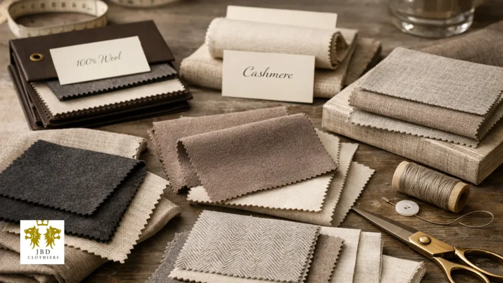 custom suit fabric comparison wool cashmere linen
