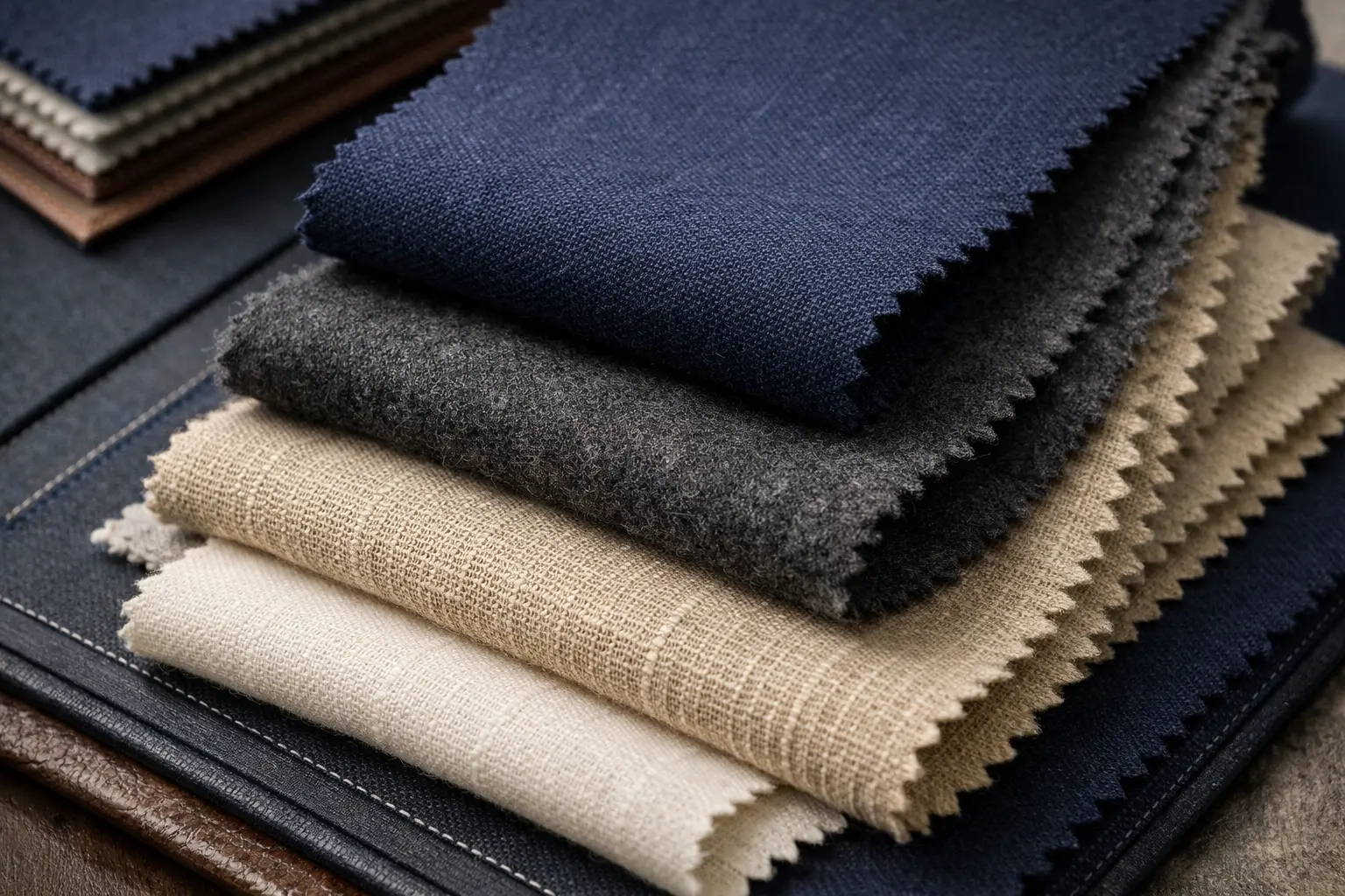 herringbone twill and flannel weave textures for custom suit fabrics