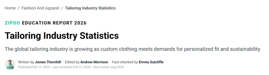 Tailoring Industry Statistics